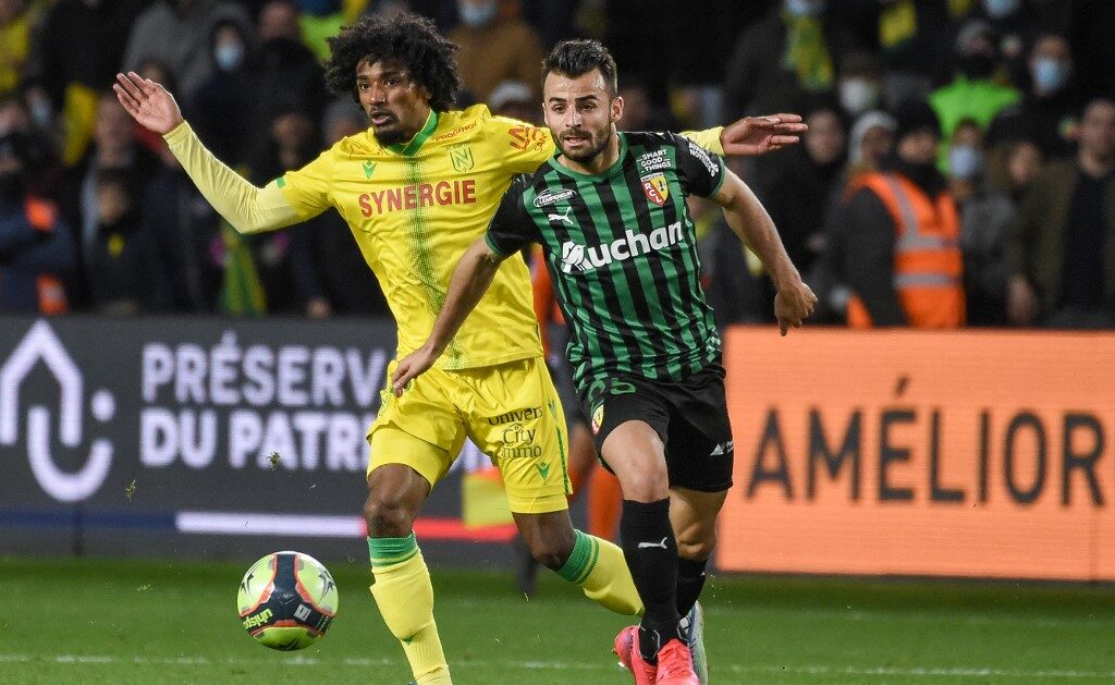 Samuel Moutoussamy et Corentin Jean lors de Nantes - Lens