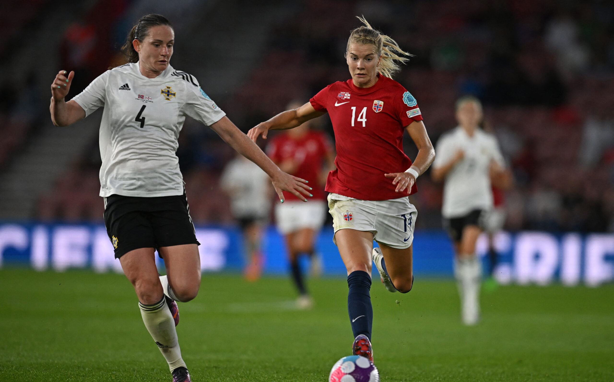 Ada Hegerberg lors de Norvège - Irlande du Nord à l'Euro 2022