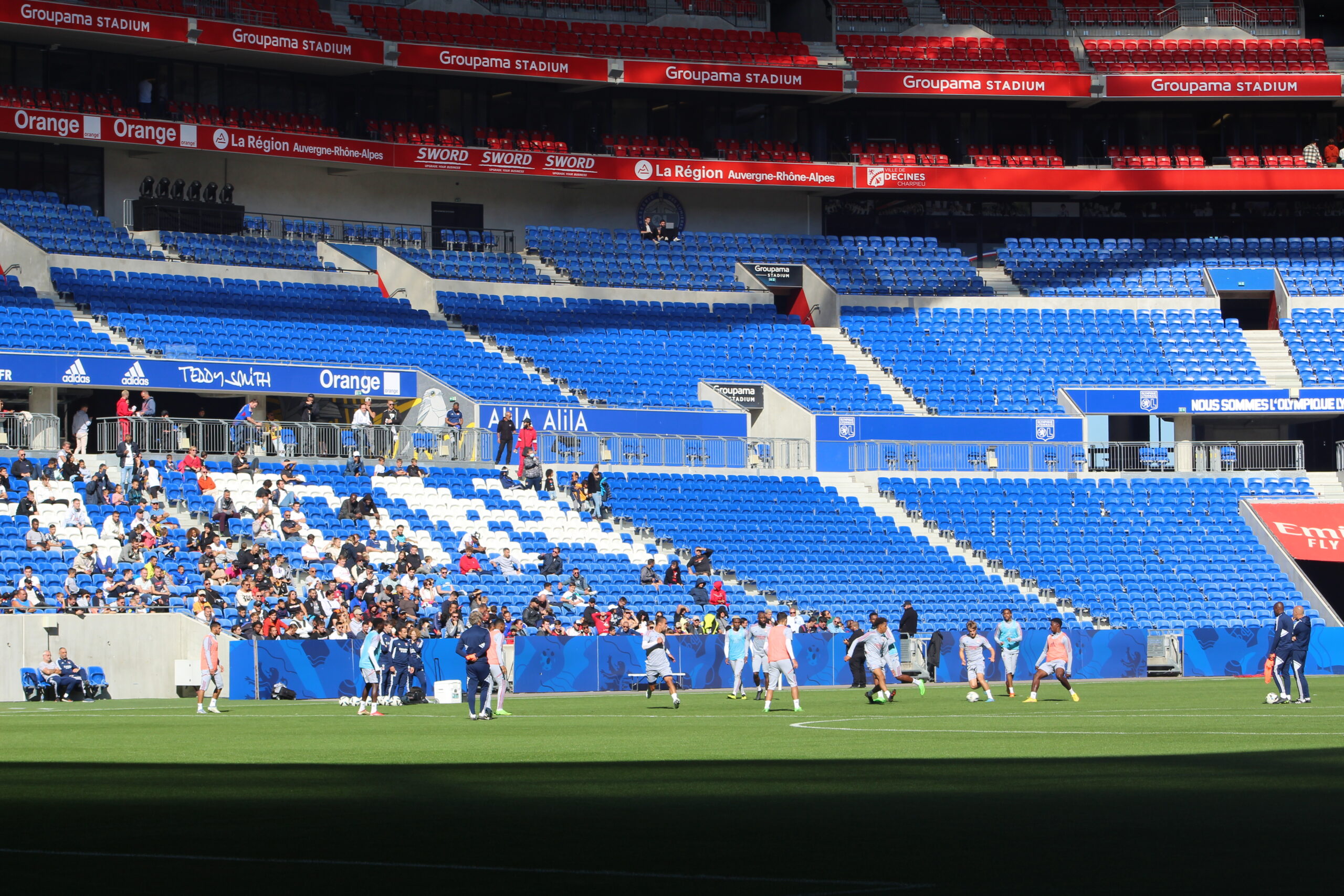 L'entraînement de l'OL le 21 septembre au Parc OL