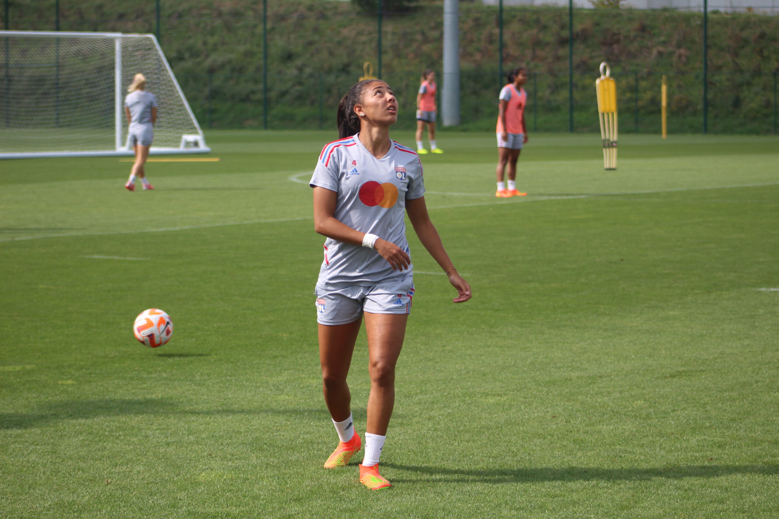 Selma Bacha à l'entraînement de l'OL