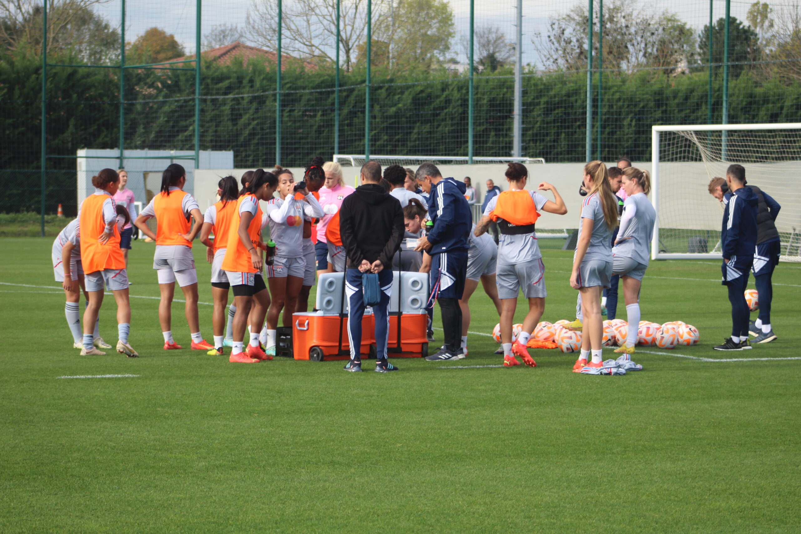 Entraînement des joueuses de l'OL, 16 novembre 2022