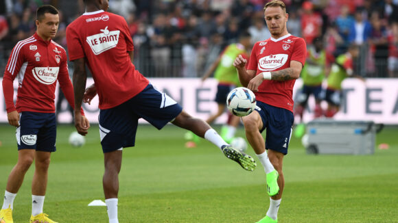 Irvin Cardona à l'entraînement de Brest