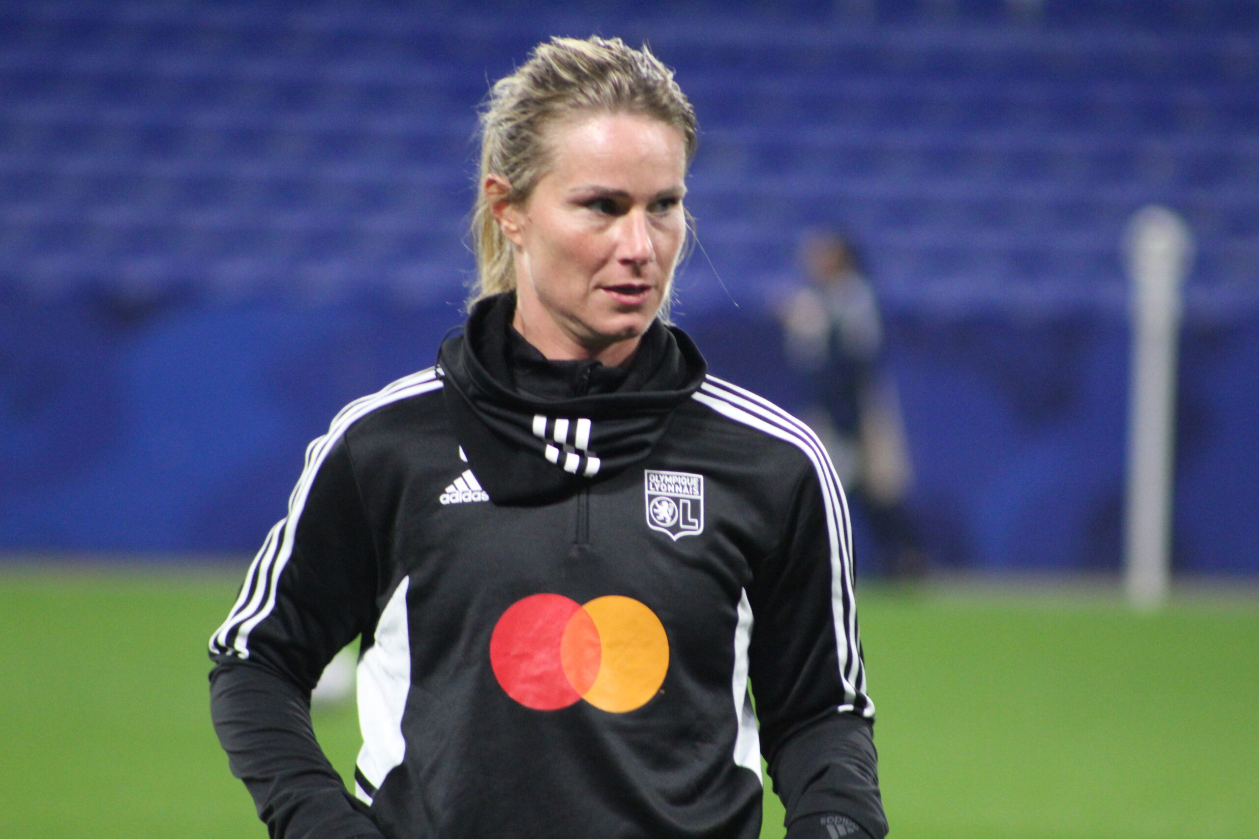 Amandine Henry à l'entraînement avant OL - Juve