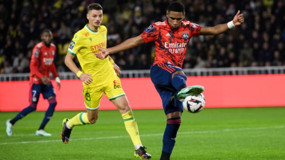 Tetê lors du match OL - Nantes