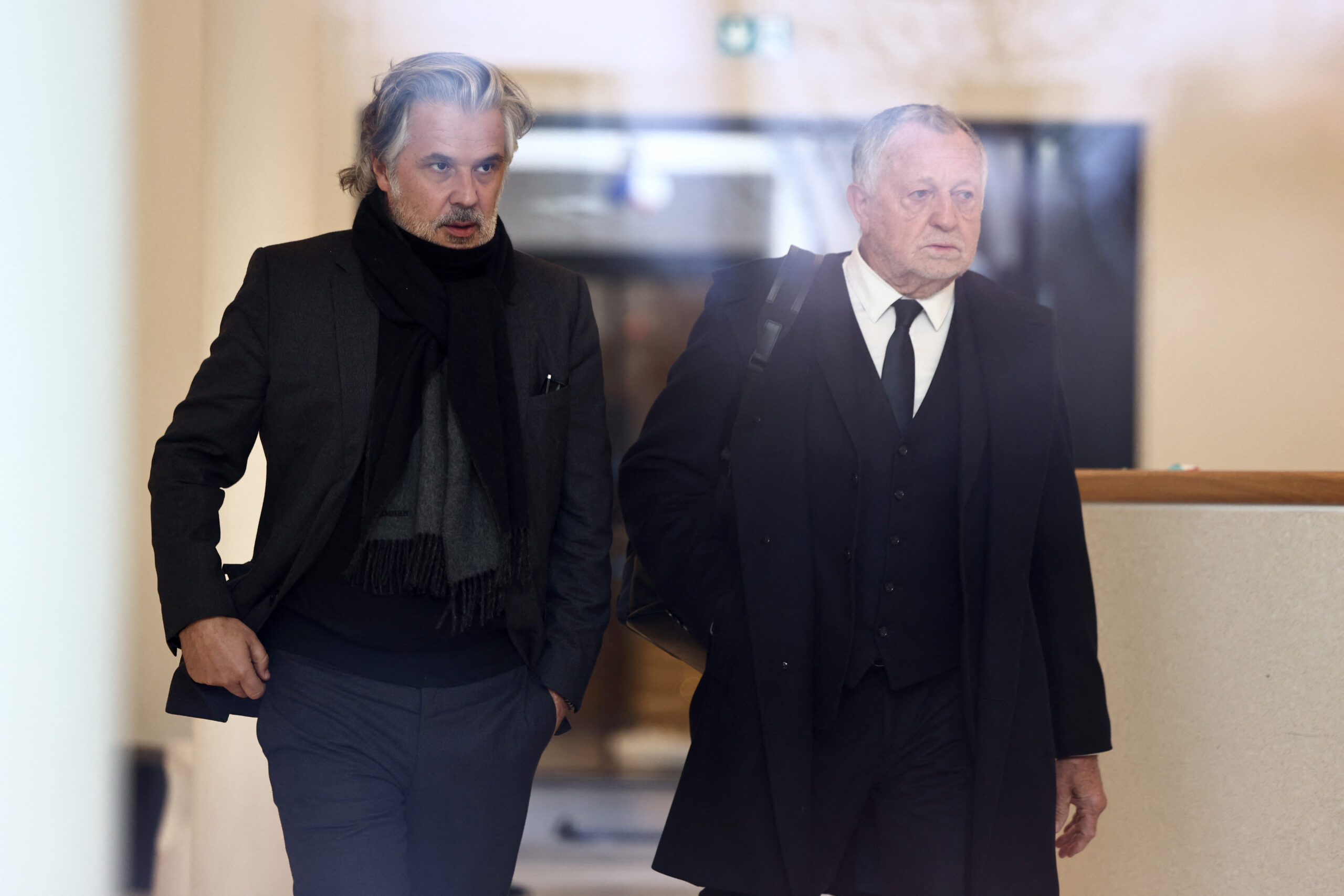 Vincent Labrune, président de la LFP, et Jean-Michel Aulas, président de l'OL