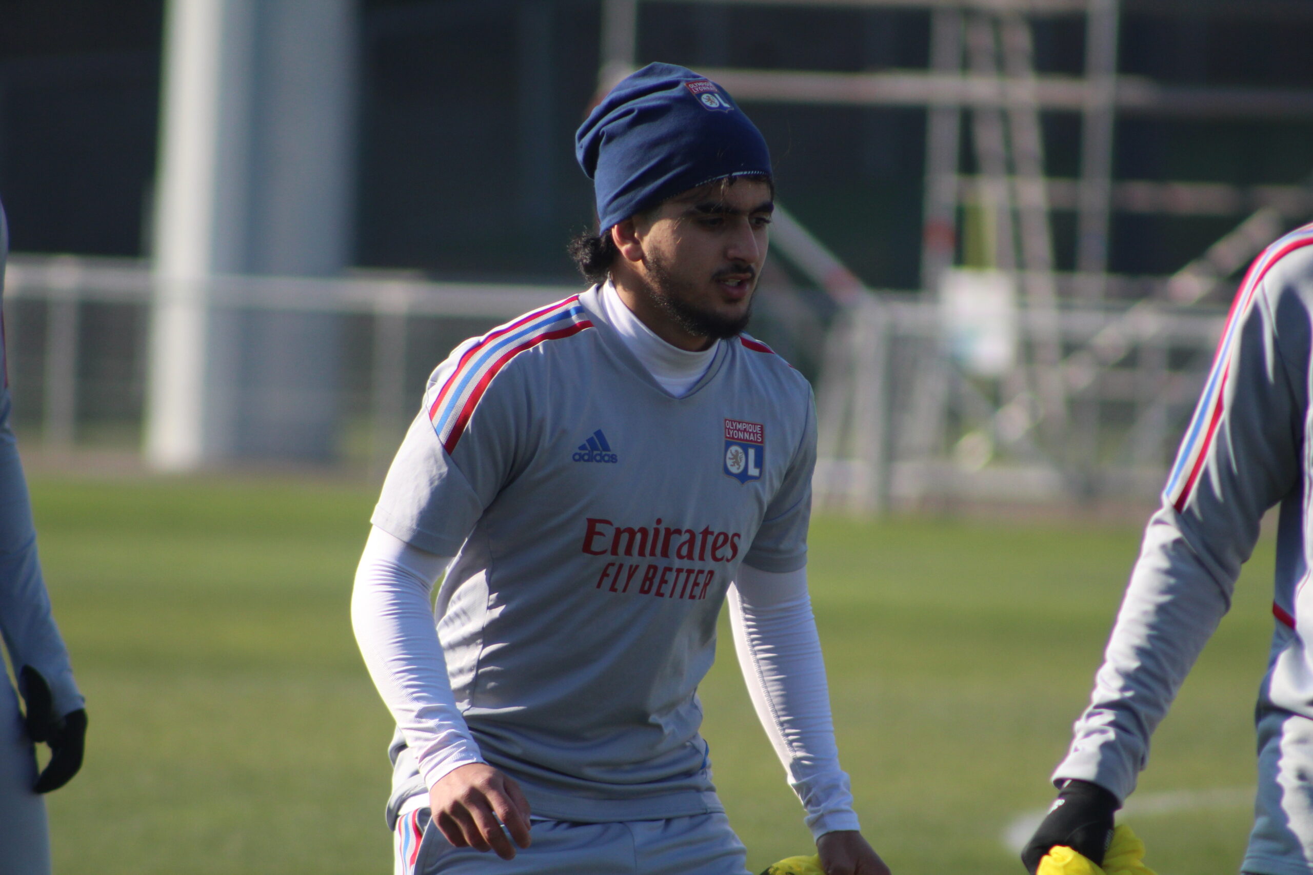 Mohamed El Arouch lors de l'entraînement de l'OL