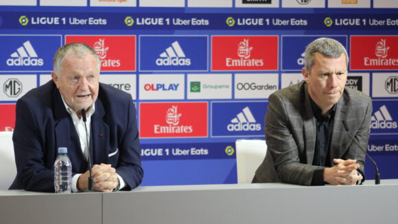 Jean-Michel Aulas, président de l'OL, et Vincent Ponsot, directeur du football