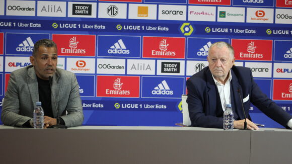 Jean-Michel Aulas et Sonny Anderson