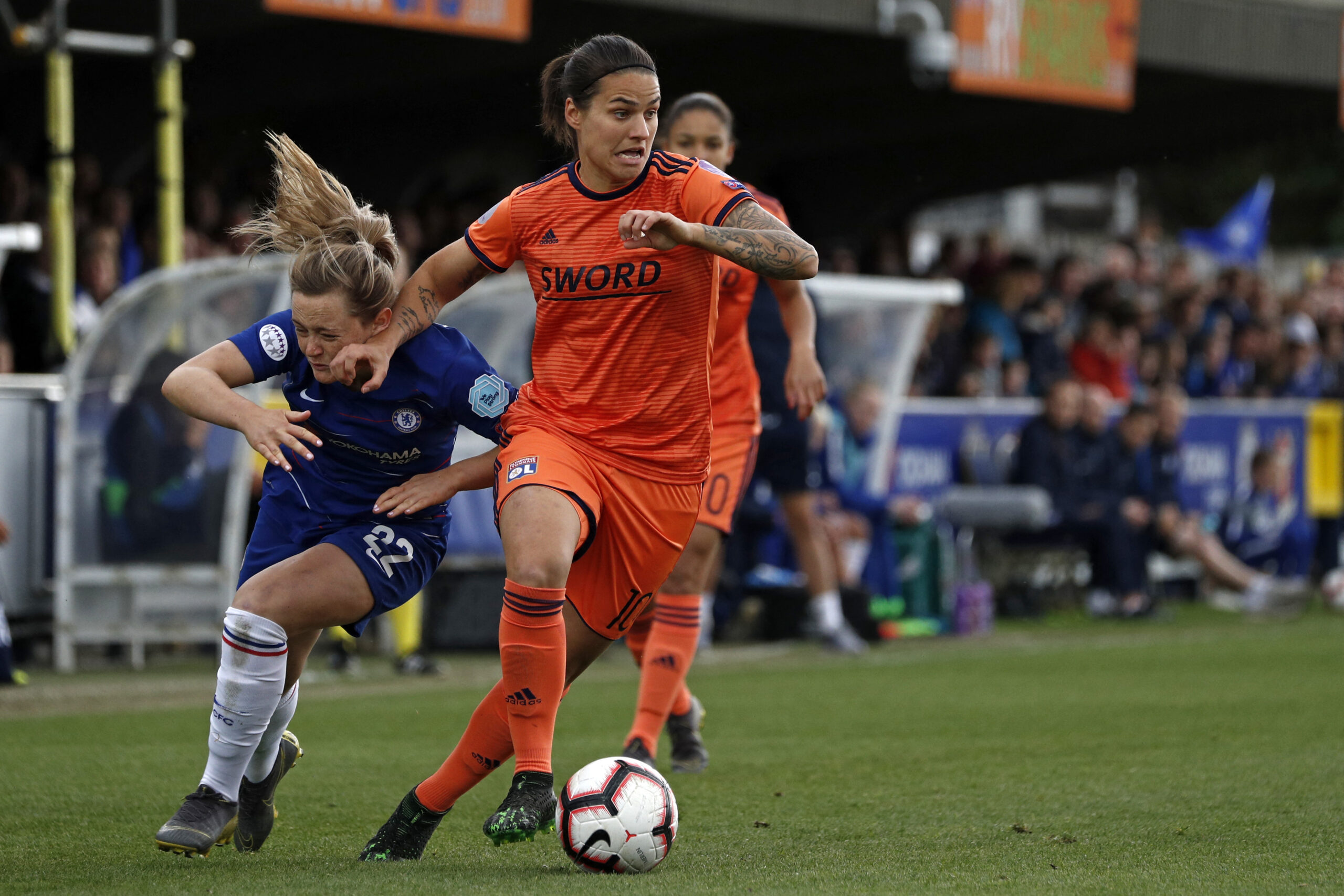 Dzsenifer Marozsan (OL) contre Chelsea en 2019