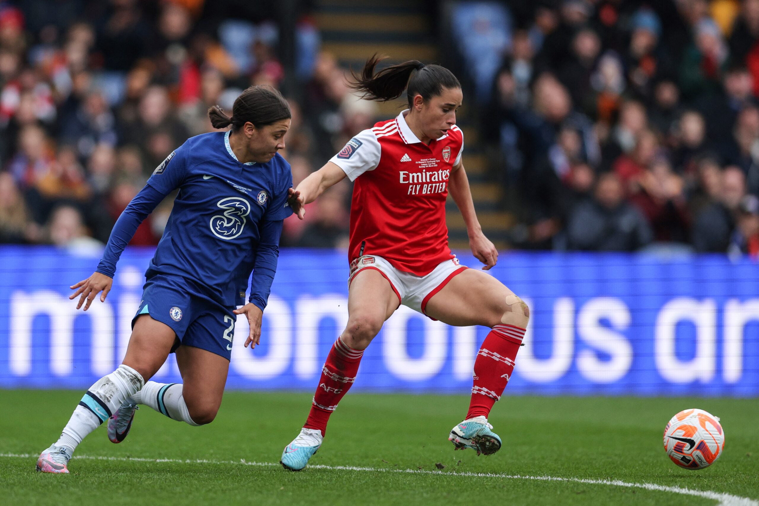 Sam Kerr, attaquante de Chelsea, face à Arsenal