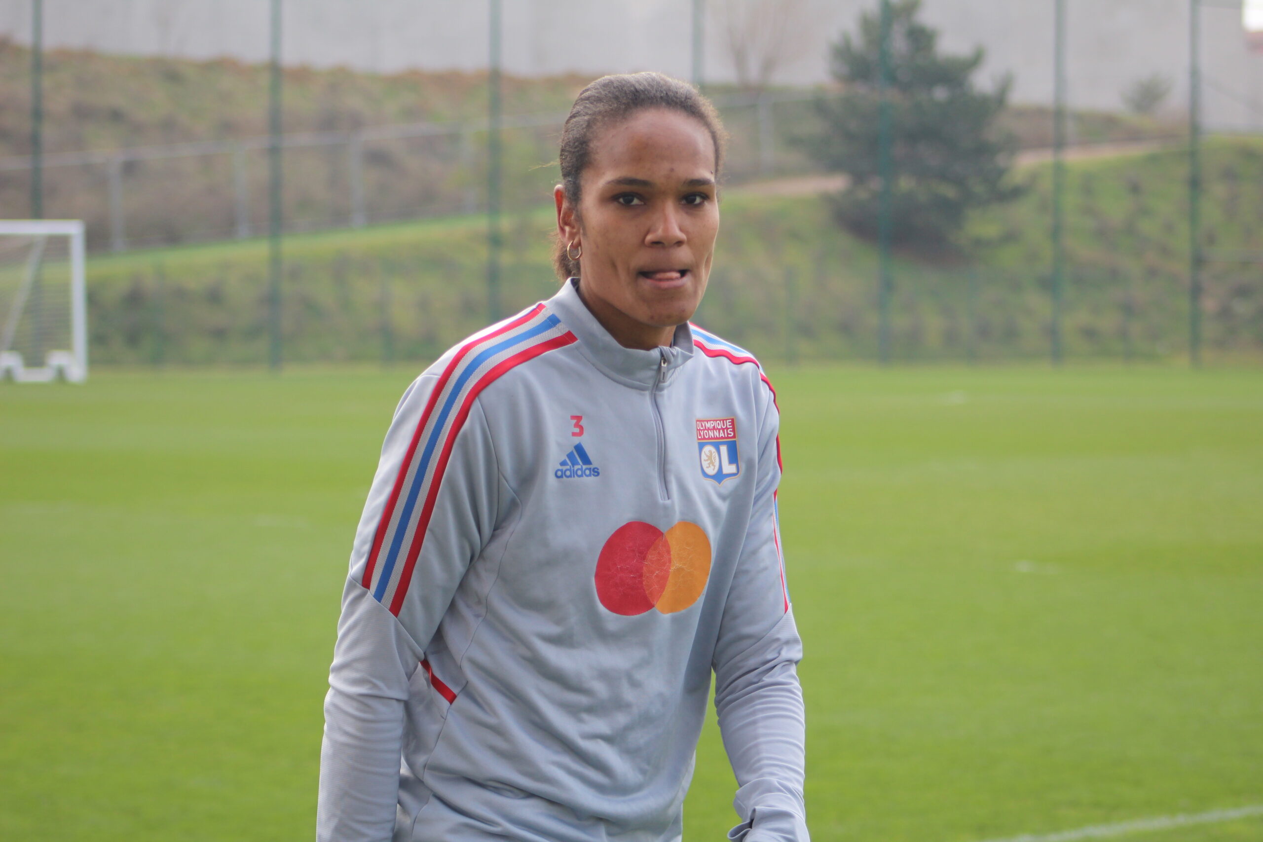 Wendie Renard, à l'entraînement de l'OL, le 1er mars 2023