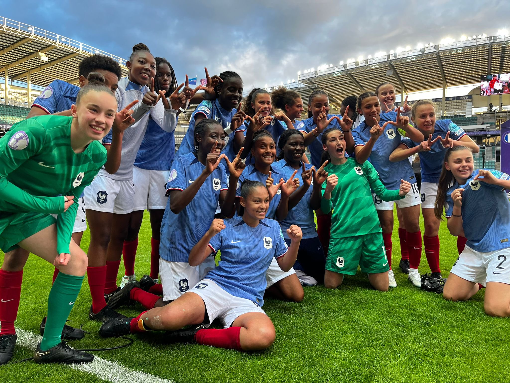 Les joueuses de l'équipe de France championnes d'Europe U17