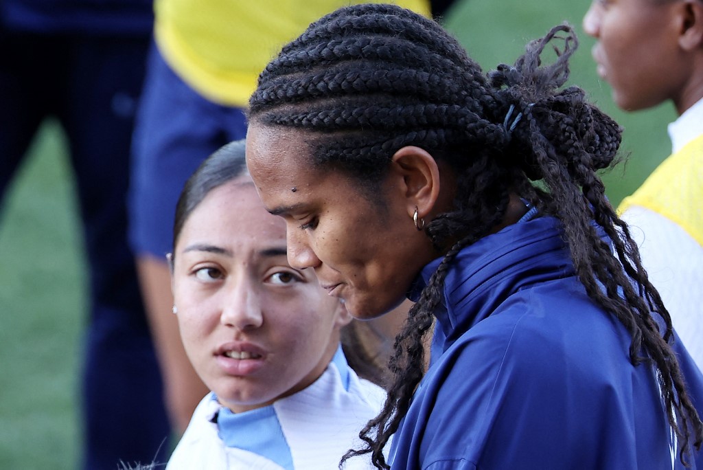 Les deux Lyonnaises, Selma Bacha et Wendie Renard lors de la Coupe du monde 2023.