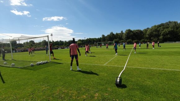 Entraînement de l'OL à Divonne-les-Bains