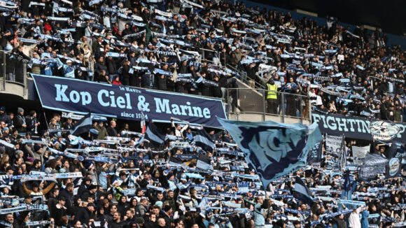 Les supporters du Havre au Stade Océane