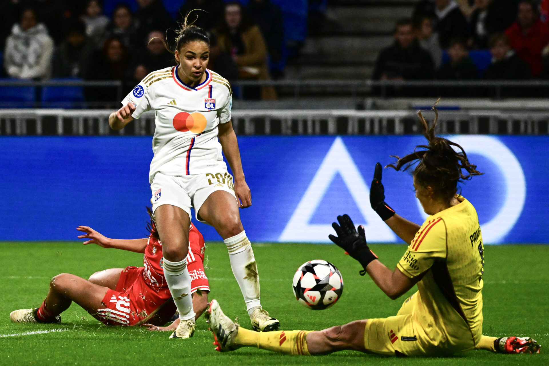 Delphine Cascarino lors d'OL - Benfica