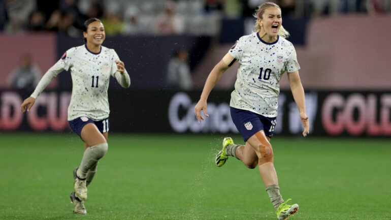 Lindsey Horan après la qualification des Etats-Unis contre le Canada