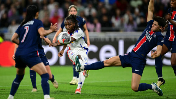 Melchie Dumornay lors d'OL - PSG