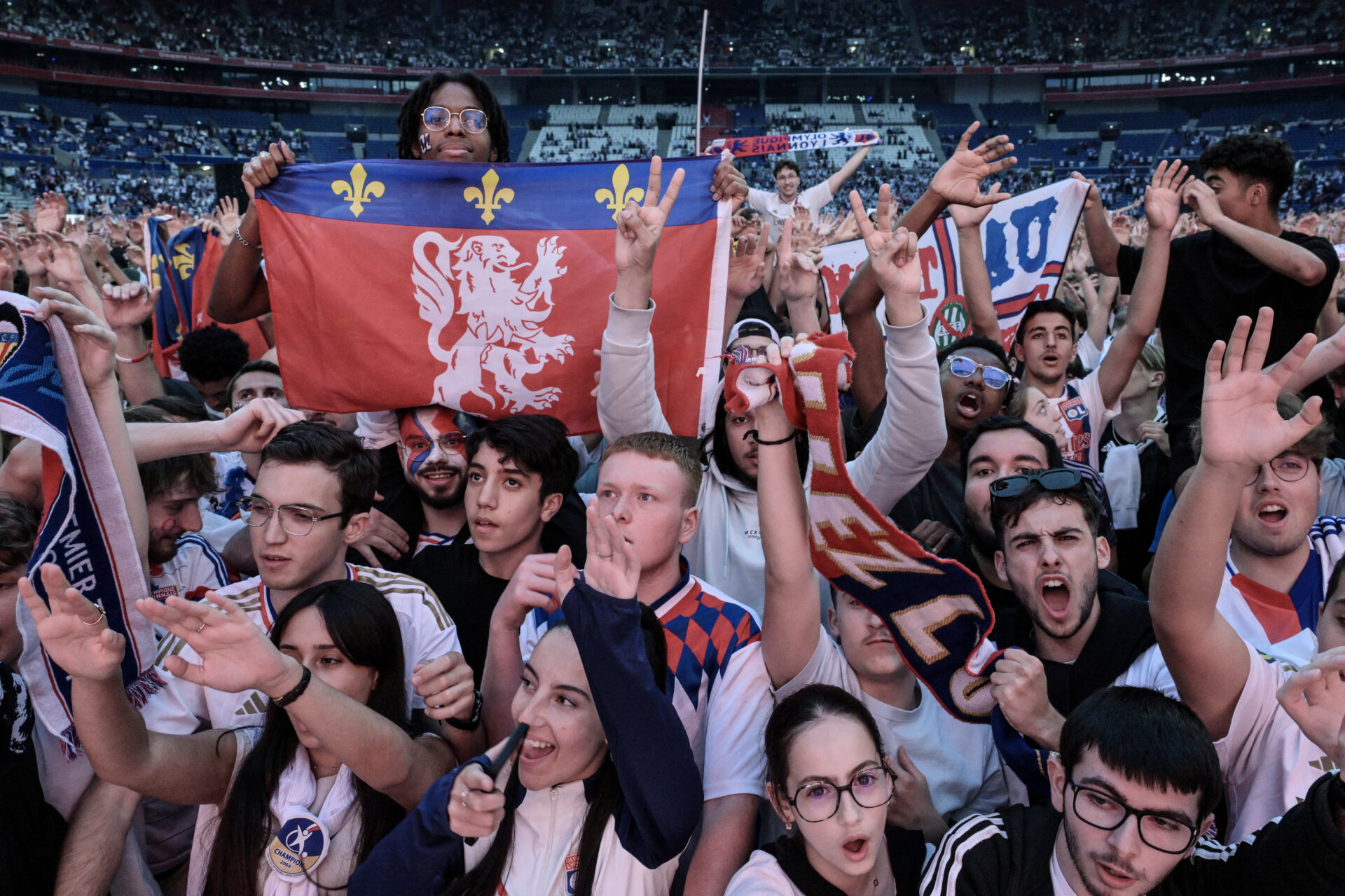 Le 25 mai à la fan zone du Parc OL pour OL - Barça et OL - PSG