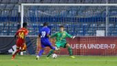 Enzo Molebé buteur pour la France lors du deuxième match contre l'Espagne