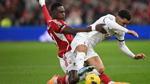 Moussa Niakhaté lors de Nottingham Forest - Tottenham