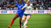 Kadidiatou Diani lors du match des Bleues contre l'Angleterre