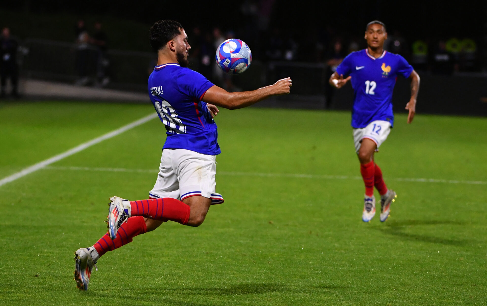 Rayan Cherki buteur avec l'équipe de France U23.