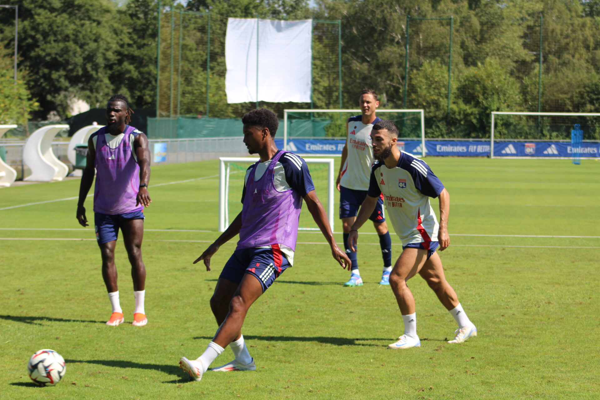 Les joueurs de l'OL à l'entraînement à Divonne-les-Bains