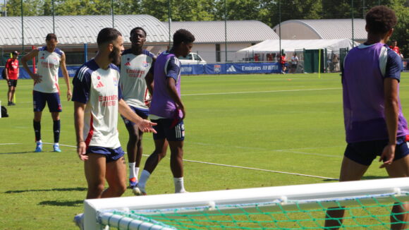 Les joueurs de l'OL à l'entraînement à Divonne-les-Bains