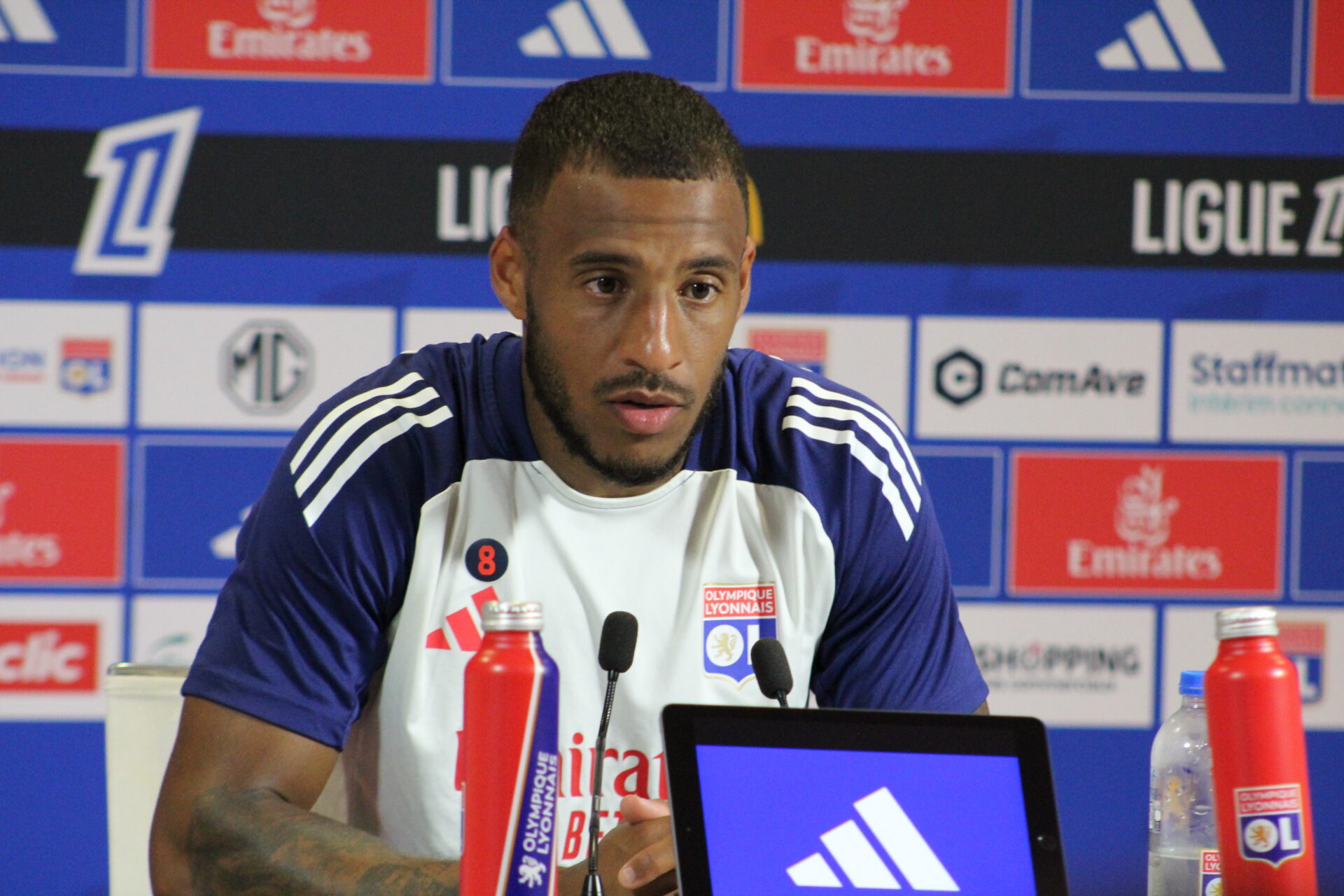 Corentin Tolisso (OL) en conférence de presse