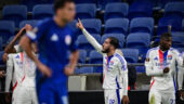 Rayan Cherki buteur lors d'OL - Olympiakos