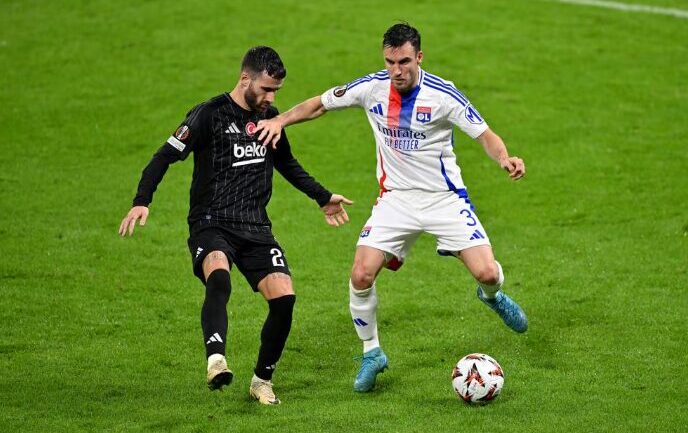 Nicolas Tagliafico (OL) et Rafa Silva (Besiktas)