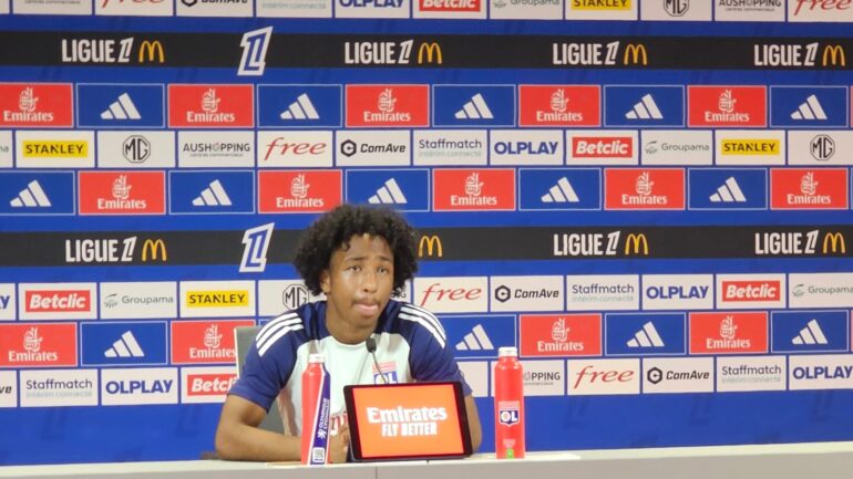 Malick Fofana à la conférence de presse de l'OL