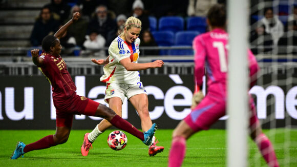 Lindsey Horan lors d'OL - AS Roma.