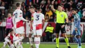 Andris Treimanis lors de Slavia Prague - Ajax en Ligue Europa