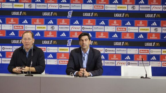 John Textort et Paulo Fonseca à la présentation de l'OL