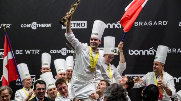 Paul Marcon à l'occasion de son sacre au Bocuse d'Or