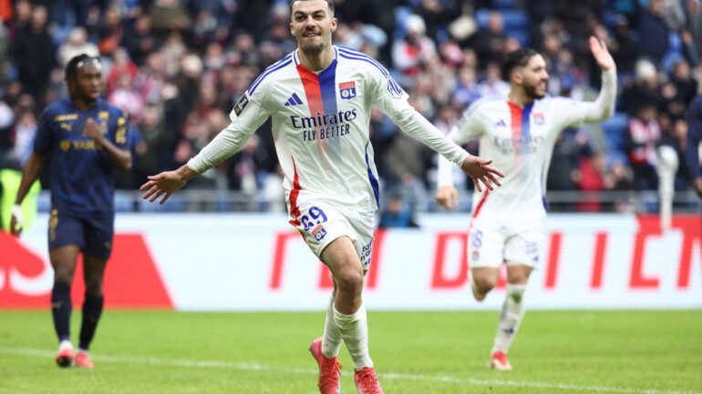 Georges Mikautadze buteur lors d'OL - Reims (première de Fonseca au PARC OL)