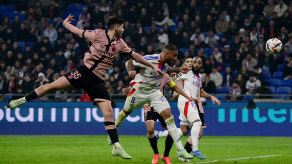 Corentin Tolisso au moment du 2-3 lors d'OL - PSG