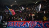 Les supporters du FCSB en Ligue Europa à l'Arena Nationale de Bucarest