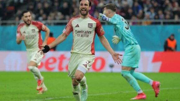 Nicolas Tagliafico (OL), buteur contre le FCSB